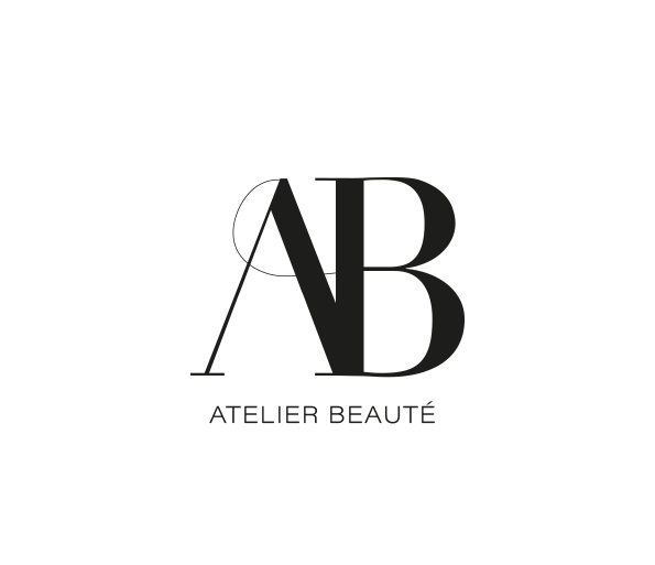 logo de Atelier beauté avec les lettres A et B en noir